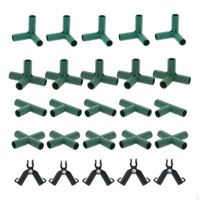 20 Greenhouse Frame Connectors, PVC Fittings Bracket Joint Stable Support for