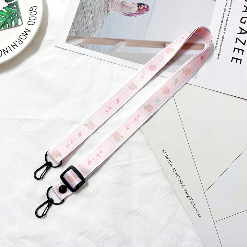 Oblique Span Mobile Phone Lanyard Adjustable Cartoon Silicone Change Bag Lanyard Card Sleeve Record Label Lanyard Lanyard