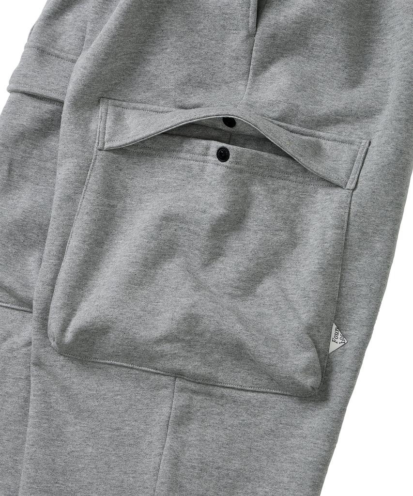 FOUNDPOCKET Field Cargo Sweatpants Melange Grey