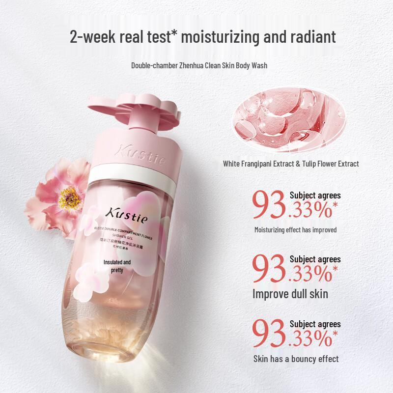 Kustie Dual-Chamber Floral Shower Gel Combo