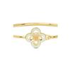 TORY BURCH Botanical Floral Design Brass Mother of Pearl Bracelet Women's Gold 154278-700-gold F