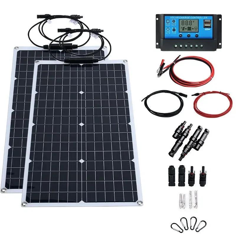 6000W Solar Panel Inverter Kit Solar Controller Waterpfoof Camping Solar Power 110V-220V Generation Intelligent Charging Board