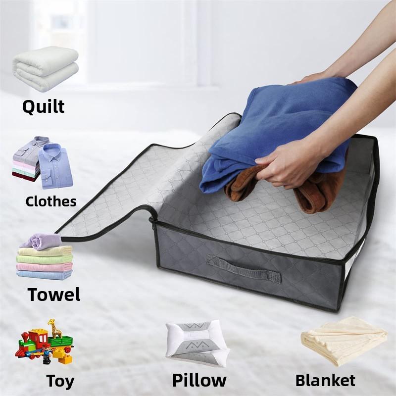 Bed Bottom Storage Bag With Transparent For Bedroom Closet Organization