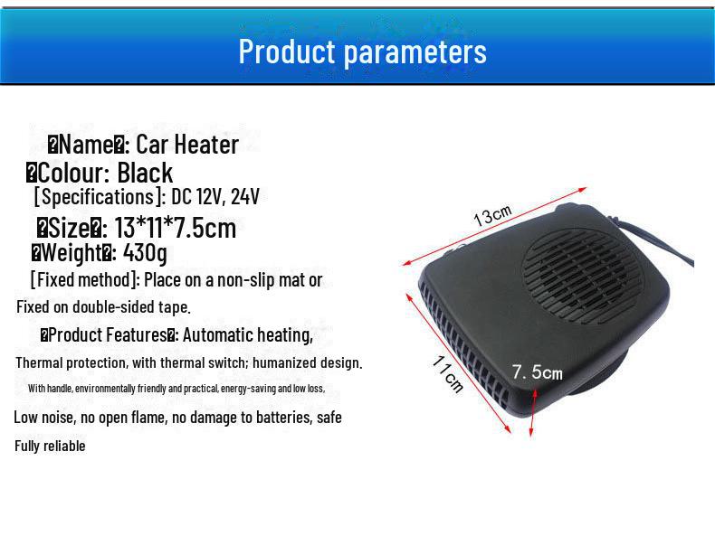 12V/24V Car Heater and Windshield Defroster: Warm & Cool Air Blower