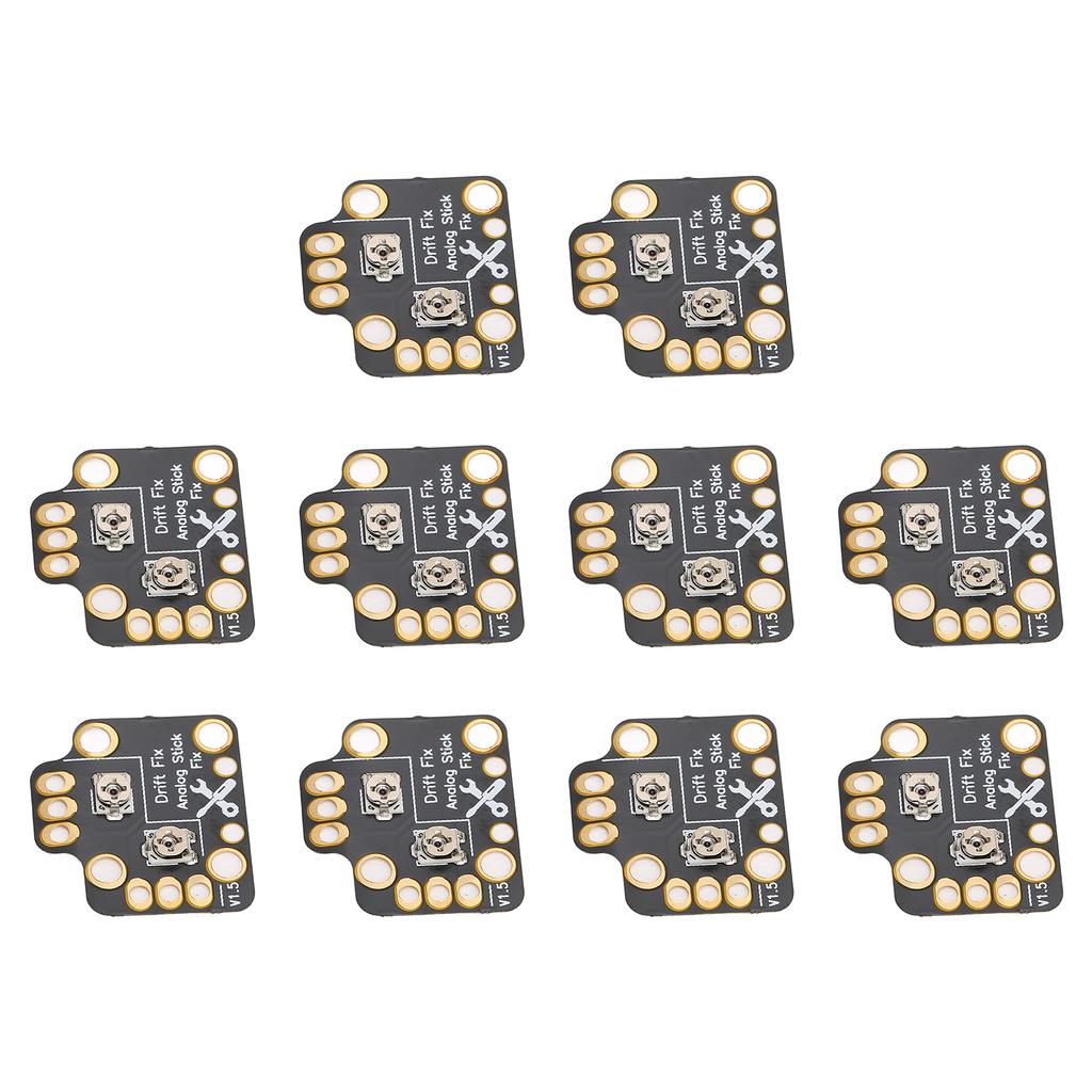 10pcs Gamepad Joystick Drift Repair Board Universal 3D Analog Joystick Drift Fix Mod for Game Controllers Black