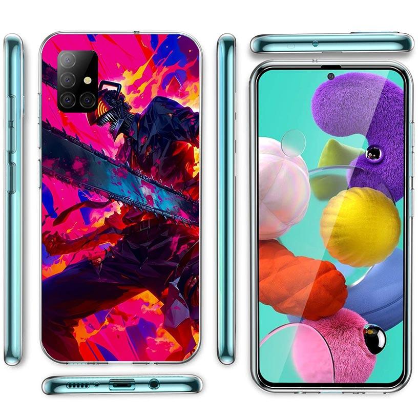 C-Chainsaw Mans Denji Phone Case For Samsung Galaxy A12 A52S A42 A32 A22 A51 A50 Note 20 Ultra 10 S10 Plus A71 A70 A31 A30 A10S