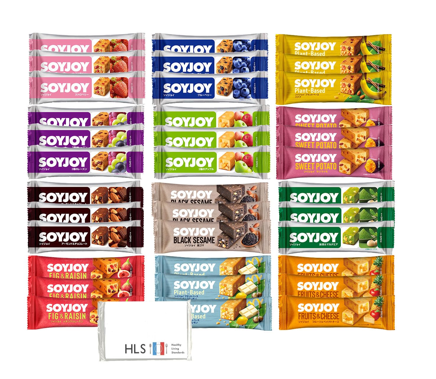 

Otsuka Pharmaceutical SOYJOY Assorted x 3 Packs with Original Pocket Tissues [HLS] 36-Pack (12 Varieties)