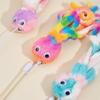 New Cute Octopus Cat Teasing Wands Funny Catcher Long Handle Interactive Stick Plushie Animals Teaser Stick Rod Indoor Play