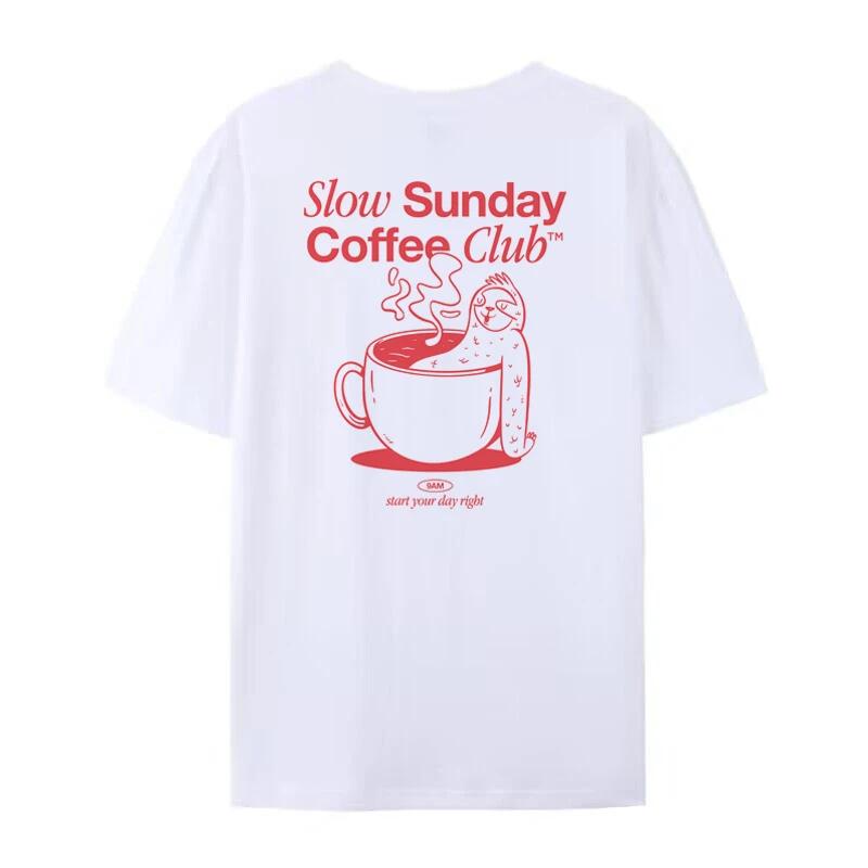 Unisex Retro Funny Coffee Club TShirts Hippie Cute Caffeine T Shirt Oversized Streetwear Graphic Tees Unisex Summer Tops Gifts