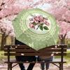1PC Rose ButterflyAutomatic Open/Close Umbrella with Windproof, 8-Rib Sturdy Canopy, Durable Ribs, Fashionable Design, Outdoor Accessory, Fun Prin, Ho