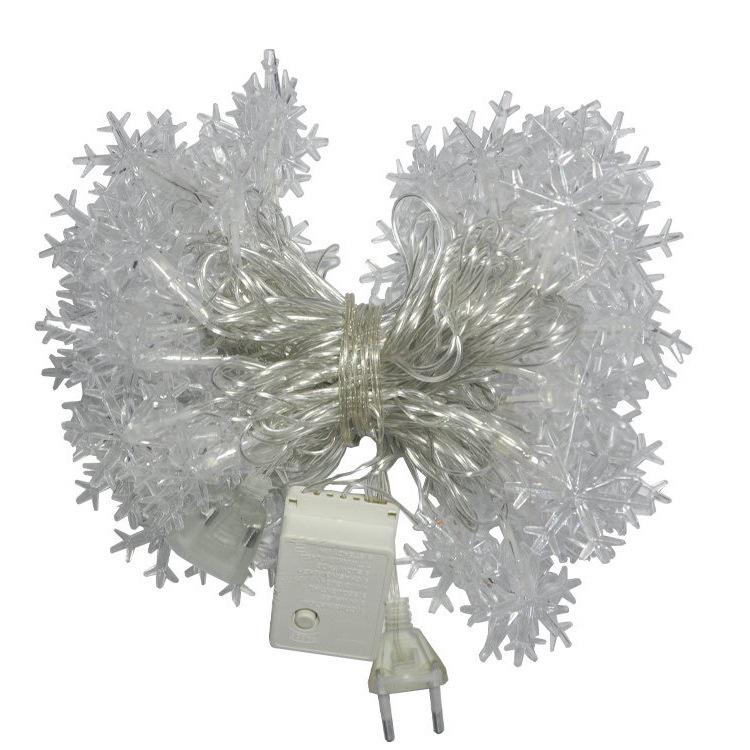 LED Snowflake String Lights - Romantic Battery-Powered Courtyard Decorations for Christmas Festival