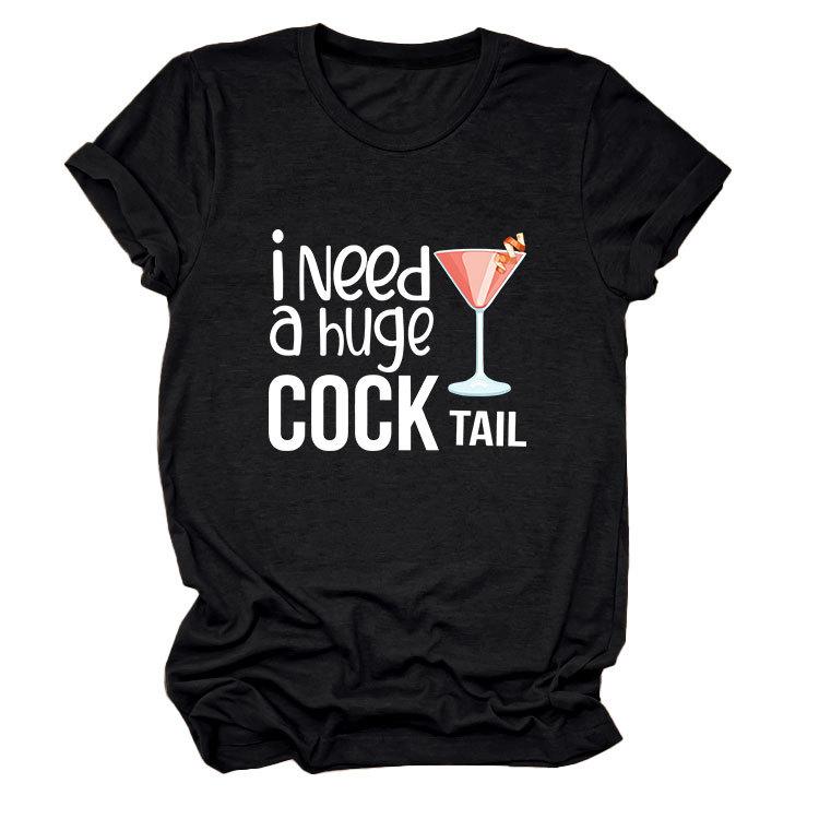 I Need a Huge Trendy Plus Size Women's Crew Neck Short Sleeve T-shirt