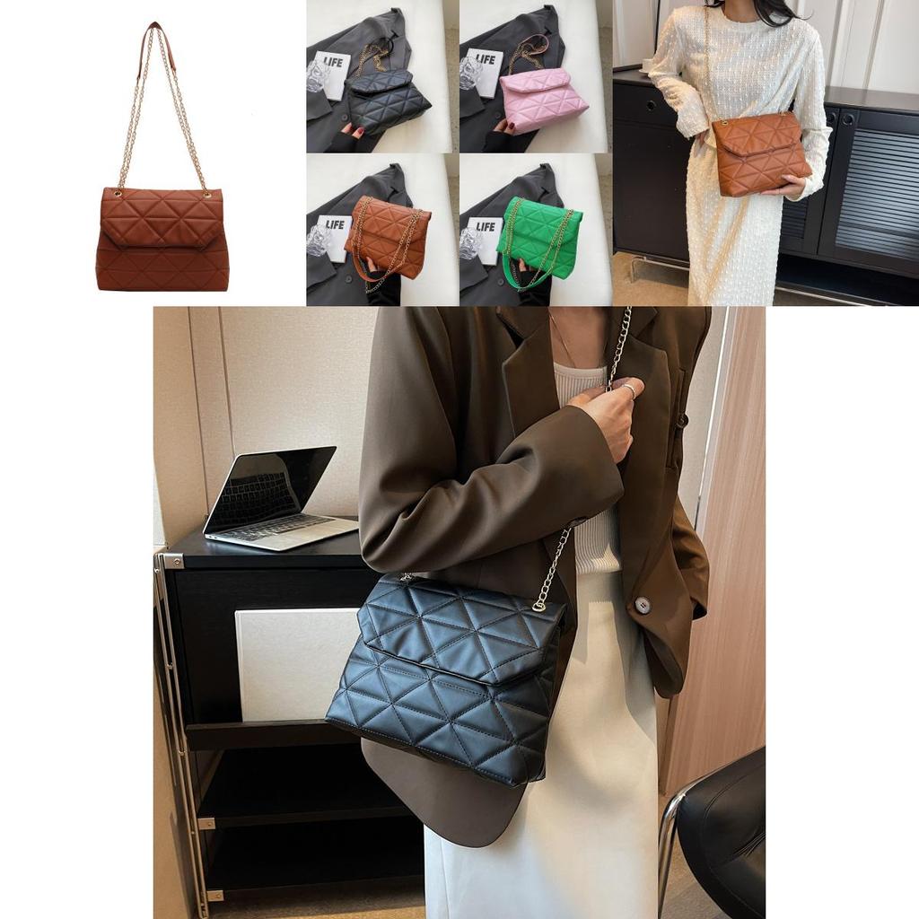Stylish Korean Design Small Square Bag Pu Leather Casual Shoulder Bag
