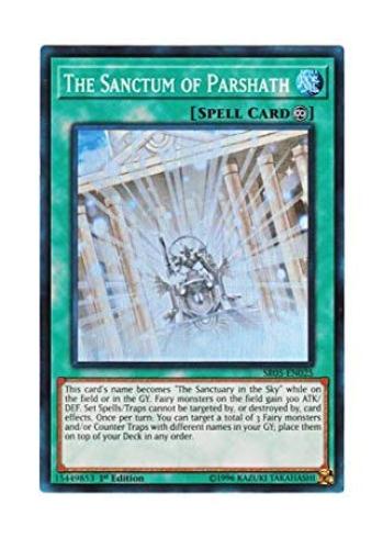 

Английская версия Святилище Паршата 1-е издание Yu-Gi-Oh! SR05-EN025 (Супер Редкий)