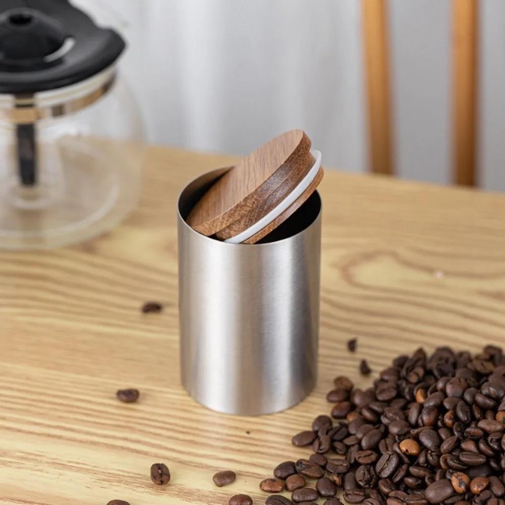 New 304 Stainless Steel Tea Canister Mini Durable Coffee Storage Tins Can Universal Powder Canister for Matcha Powder