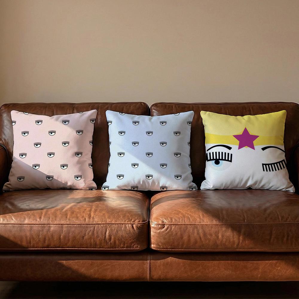 Hot Eyes CChiaraS Cushion Cover Soft Reversible  Durable Pillow Cover  MultiScene Use for Home  Car Daily Comfort