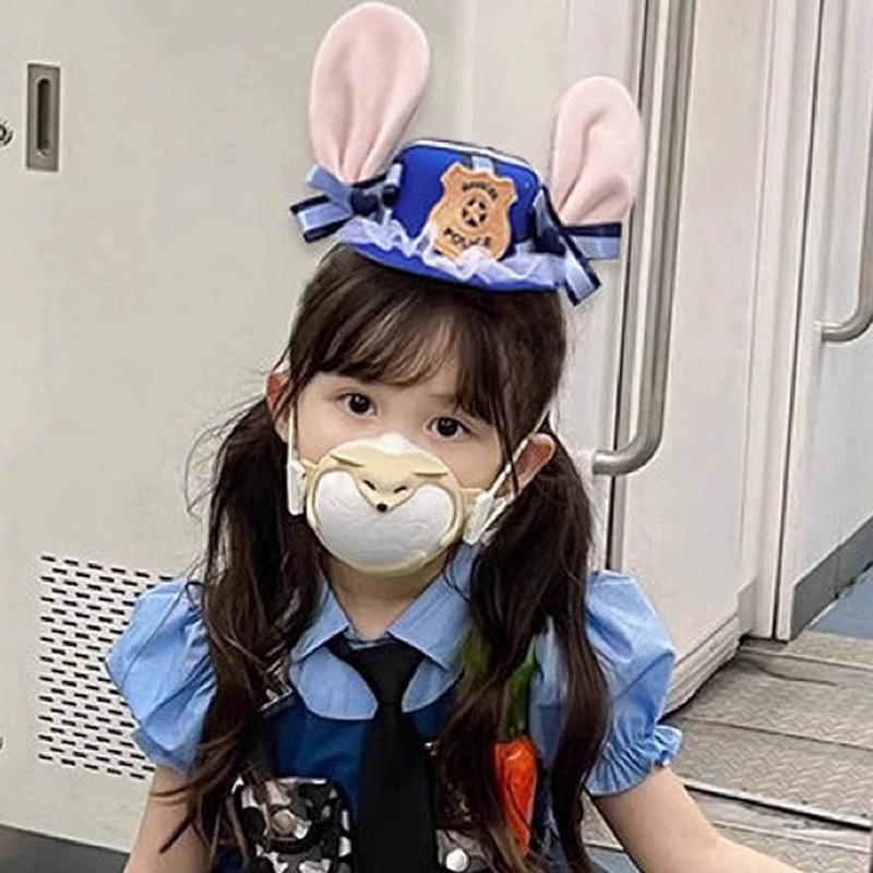 Crazy Animal City Judy Rabbit Hat Children Adult Cosplay Hat Cute Headwear Birthday Gifts