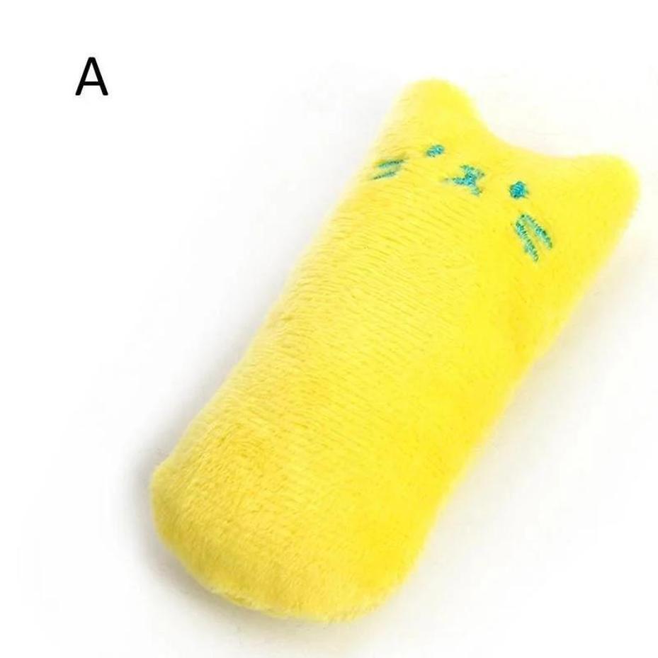 1 Pcs Pet Accessories Rustle Sound Catnip Toy Cats Products For Pets Cute Cat For Kitten Teeth Grinding Cat Plush Thumb Pillow