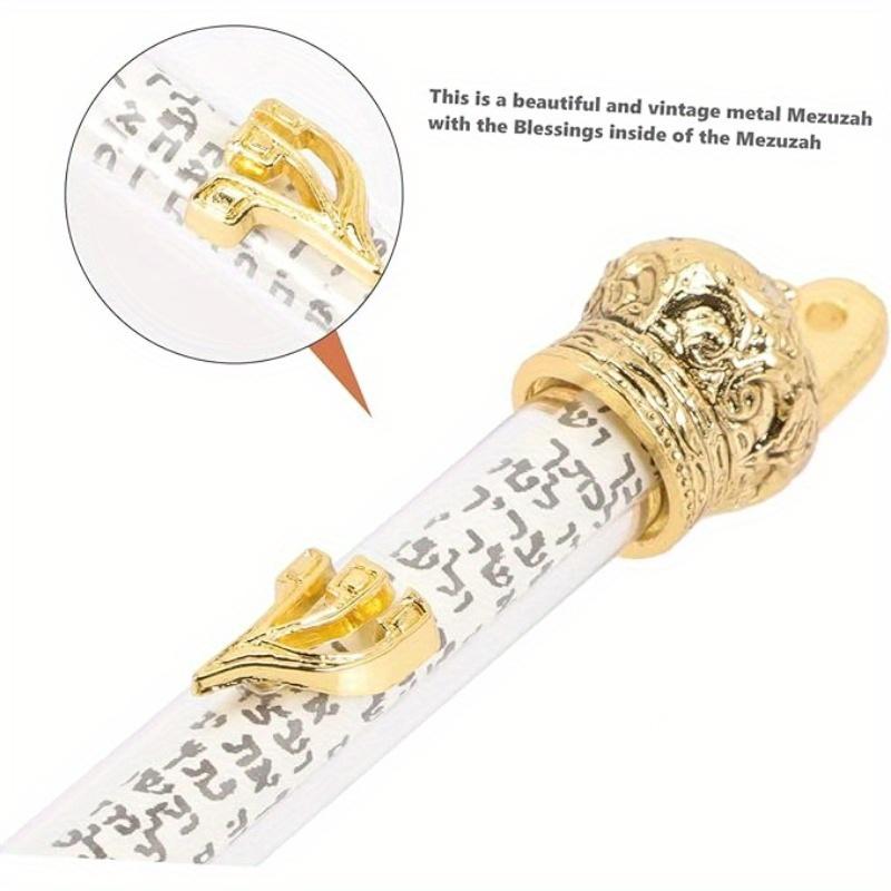 Metal Mezuzah for The Door, A Je Gift Featuring A Religious Scroll, Suitable for Home, Judaica, Weddings, and Outdoor Use.