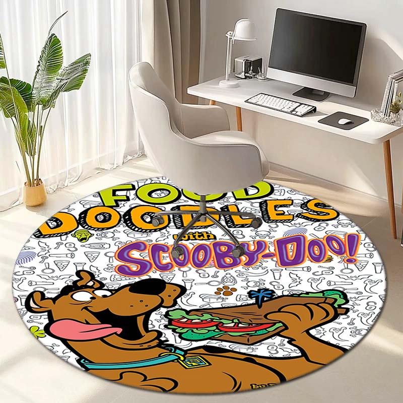 Halloween Supernatural Comedy Adventure Movie Scooby-Doo Round Carpet Soft Home Decoration Corridor Table and Chair Anti Slip Outdoor Floor Mat Rug 16