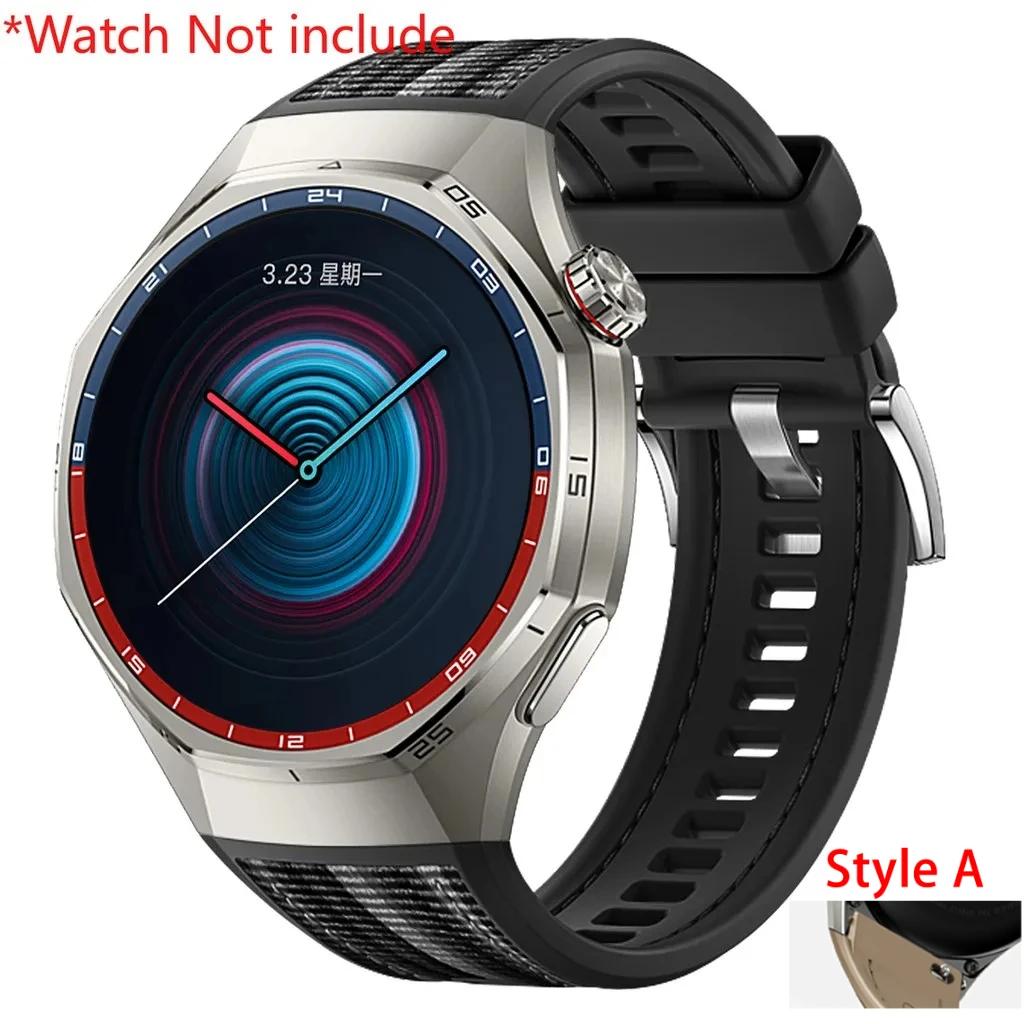 Silicone+Woven Strap For Huawei Watch GT6 Pro 46mm Sport Strap for Huawei Watch GT6 Pro 46mm Bracelet Correa Accessories