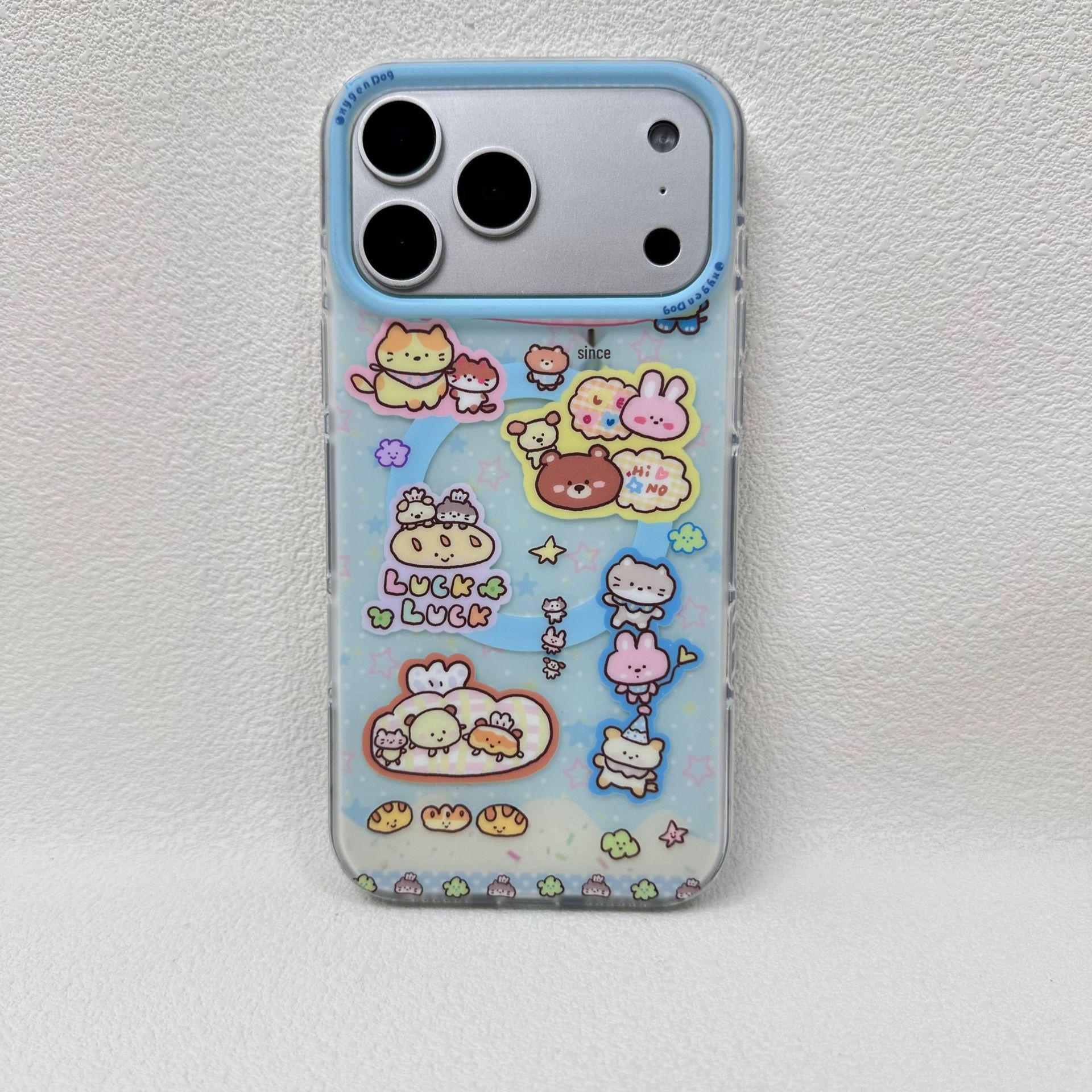 

Trendy MagSafe Cartoon Animal Phone Case for iP17 Pro Max - Drop-Proof and Cute. iPhone 17 Pro