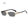 Color Changing Frameless Reading Glasses Cut Edges Photochromic Anti Blue Light Metal High-definition Presbyopia Eyewear To +4.0