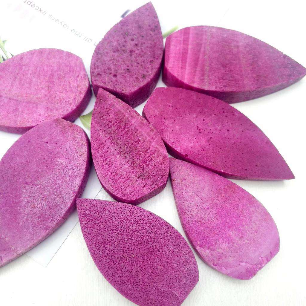 Teardrop Ruby Ornament: Polished Natural Stone Home Décor