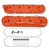 Engine Valve Cover Orange with Coil Mounts Cast Aluminium Replacement for Corvette LS1 LS2 LS3 5.3 6.0 6.2