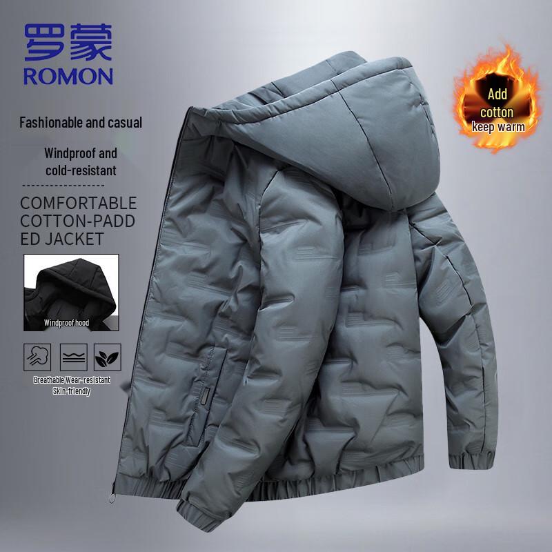 

ROMON Men s Hooded Padded Jacket 5XL
