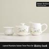 Dehua White Sancai Gaiwan: High-end Mutton Fat Jade Porcelain Tea Bowl and Kung Fu Teacup Set