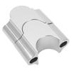 28mm Motorcycle Handlebar Riser Clamp Universal 30mm Height Mount Clamp Replacement For WR250F 2015‑2017 Silver