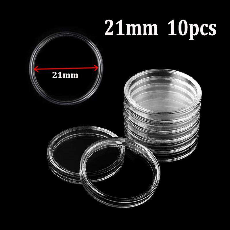 

21/23/25/30/32/38/40/45 мм Капсулы для монет Коробка для хранения Прозрачный пластик Кейсы-холдеры для монет Протектор Хранение капсул для монет