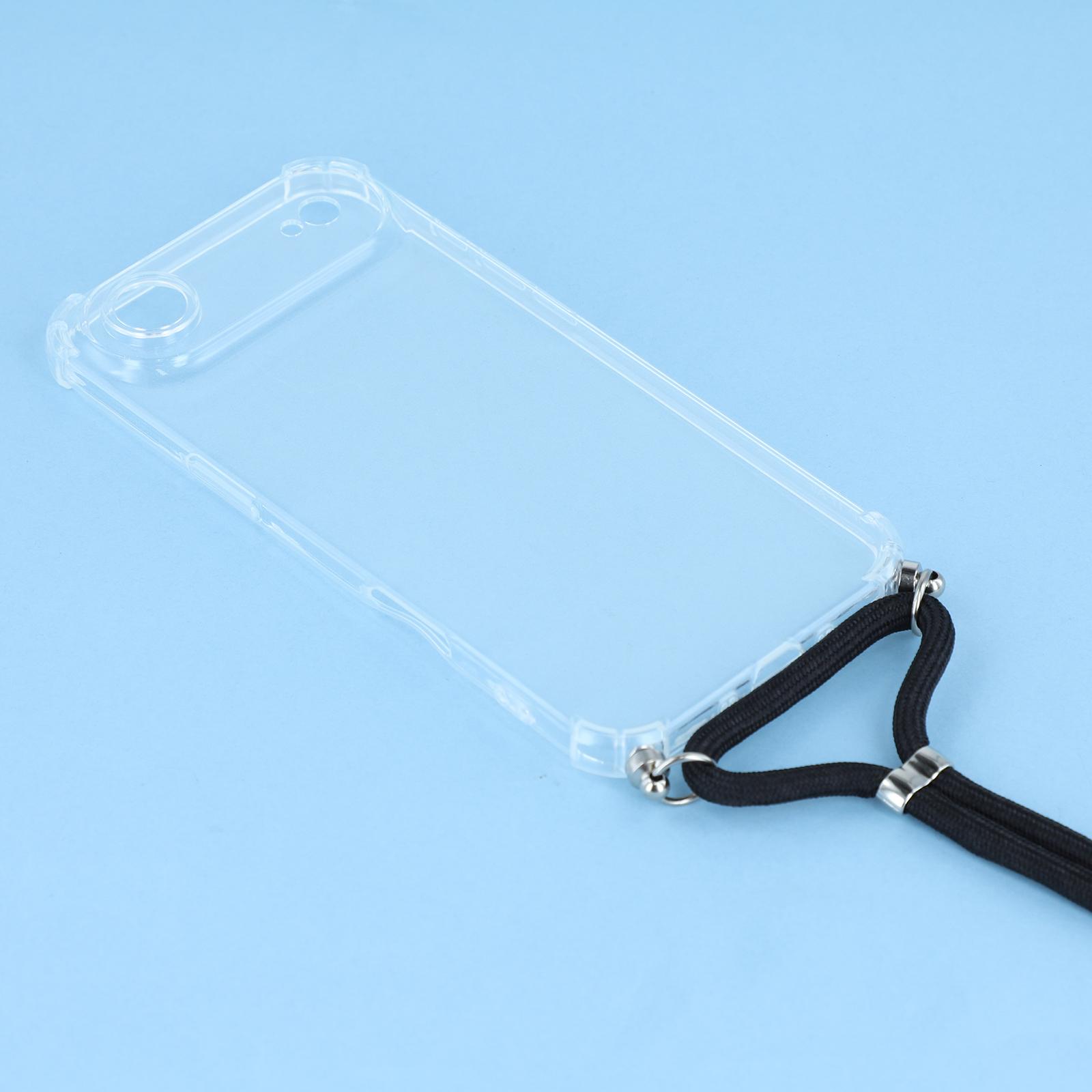 

For iPhone 17 Air Case Reinforced Corner TPU Clear Phone Cover with Lanyard A