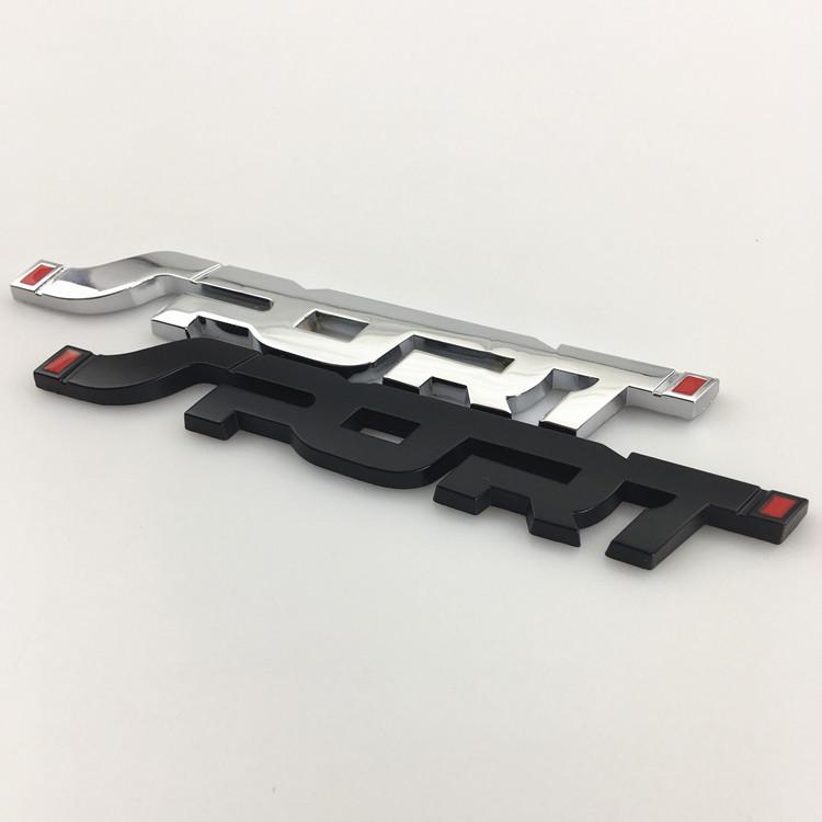 3D Sporty Personality Metal Car Decals for Side, Fender & Trunk