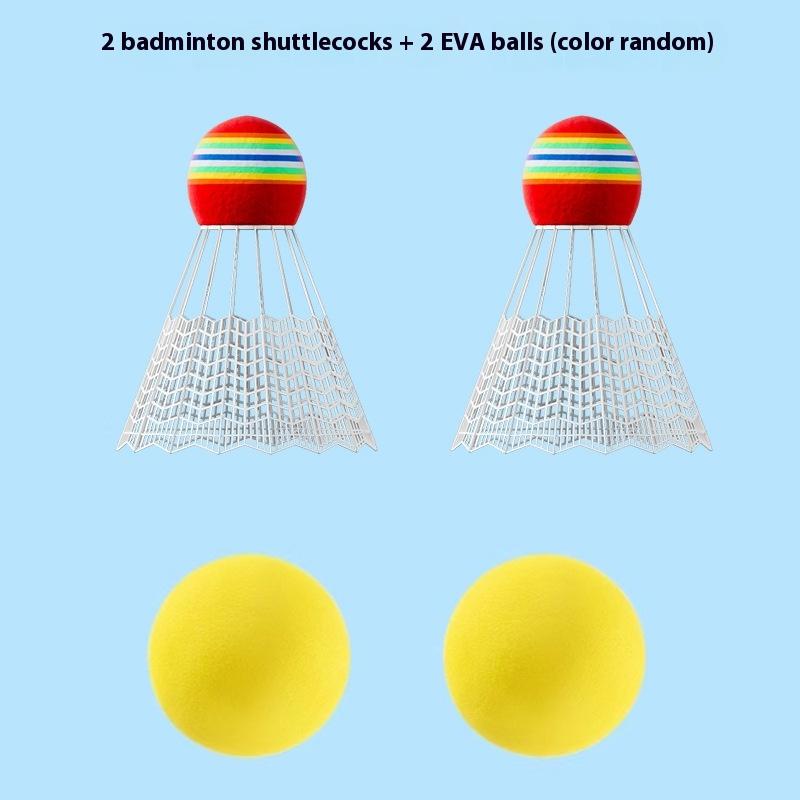 1 Setlightweight Children Tennis Badminton Tennis Racquets Kids Badminton Rackets Kit Parent Child Interactive Toys For Children