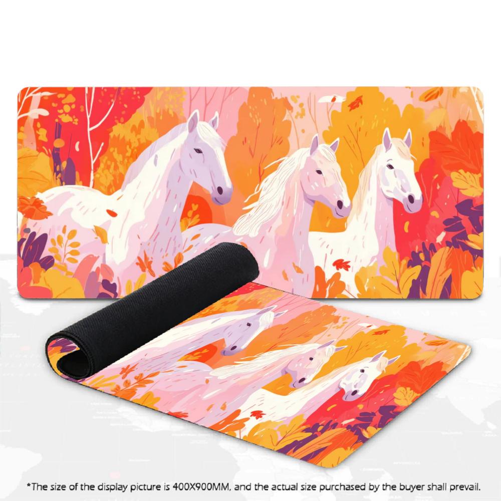 Minimalist Horse Art Large Office Desk Mat XXL Non-Slip Rubber Mouse Pad Keyboard Pad Laptop Computer Deskpad Gamer Accessories