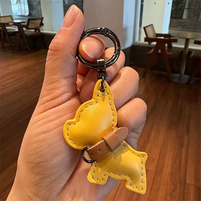French Bulldog Puppy Handmade Car Keychain Cute Creative Bulldog Pendant Couple Gift Premium Bag Accessory