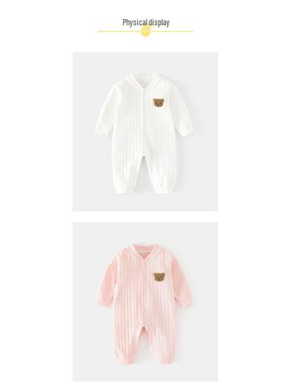 Baby Onesie Pure Cotton Four Seasons Style Boneless Romper Harem Pajamas Newborn Spring Autumn.