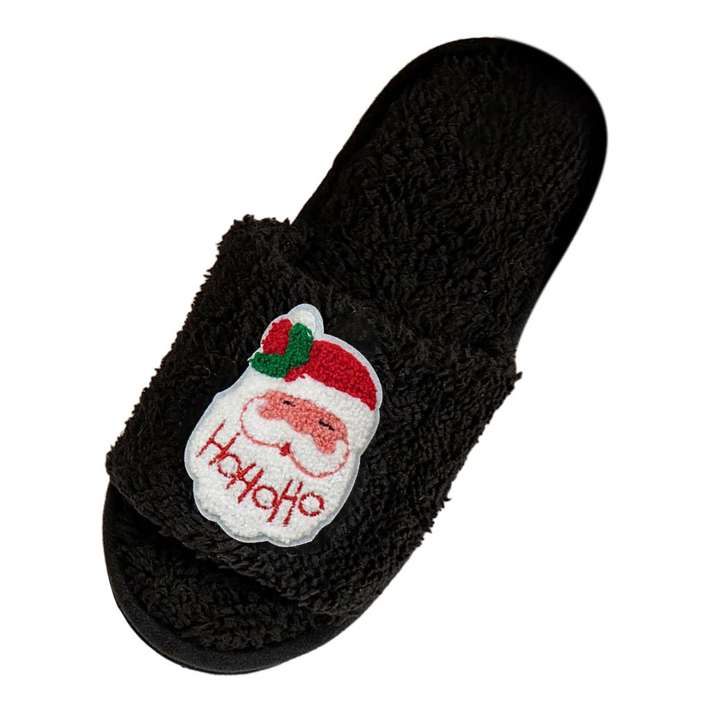 Christmas Warm Winter Cotton Slippers Couple Men And Women Thick Sole Soft Sole Shoes Thickened Croquette Slippers for Women