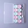 Five Portable High-end Contact Lens Containers for Women and Men, Each with Different Colored Tweezers for Easy Carrying.