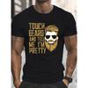 European Sizes [Graphic Beards T-Shirts] Plus Size Casual Short-Sleeve T-Shirts - Graphic Prints of Beards And Glasses