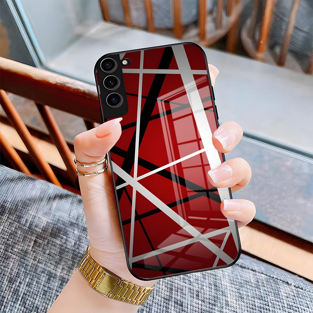 

E-Eddie Van Halen Singer Phone Case For Samsung S26 S25 Plus S20 S20 Plus S22 Ultra S23 FE S21 Plus S21 Ultra Glass Cover Samsung S21 FE