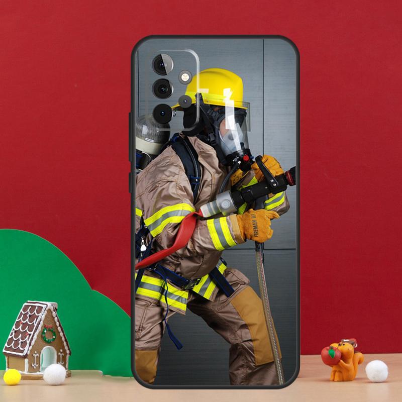 Firefighter Heroes Fireman Case For Samsung Galaxy A17 A06 A16 A56 A36 A54 A34 A14 A52 A32 A13 A23 A33 A53 A15 A35 A55