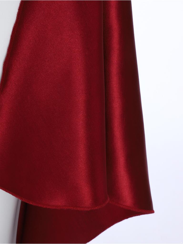 S-3XL Womens Gothic Steanpunk Satiny Skirt Front Eyelets Lace-up High-low Hem Tiered Ruffled Irregular Hem Skirt Waist Belt