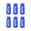 X AUTOHAUX Tire Valve Caps Valve Stem Caps Dust Valve Caps Aluminum Alloy French Type Motorcycle 6pcs Blue