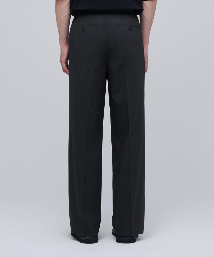 MUSINSA STANDARD [Cooltandard] Real Wide Hidden Banding Slacks [Gray]