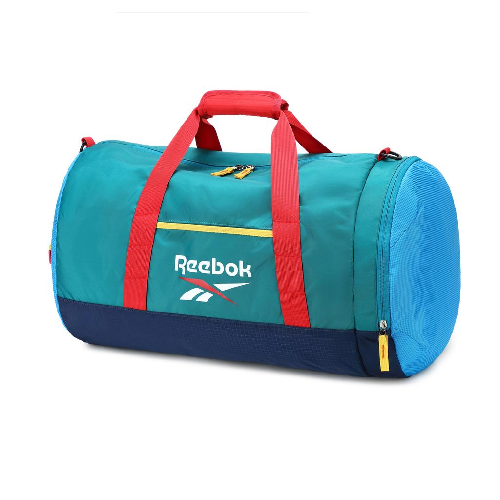 Reebok 42L Fabric Travel Bag Unisex Peacock Blue/Black RB250624M