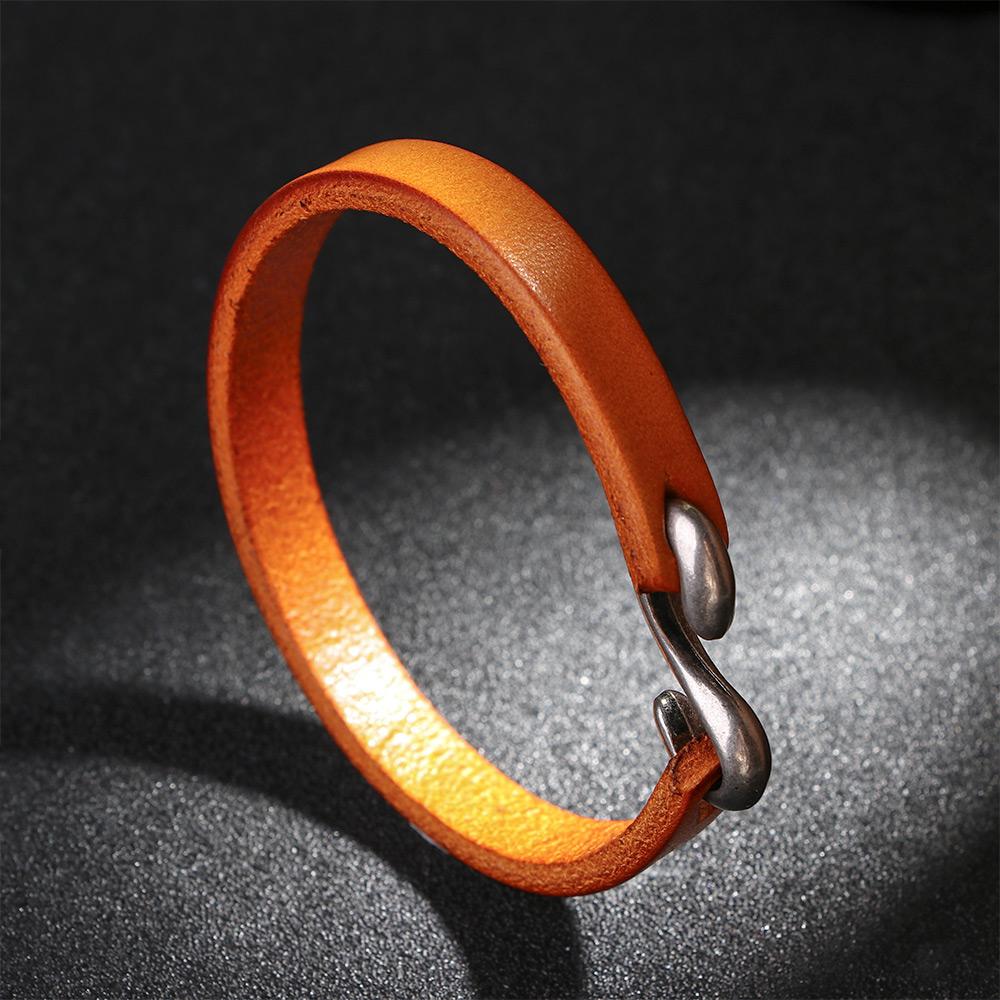 3 Colors Vintage Trendy Simple Classic Jewelry Bangles Bracelets Leather Hook Bracelet Wristband