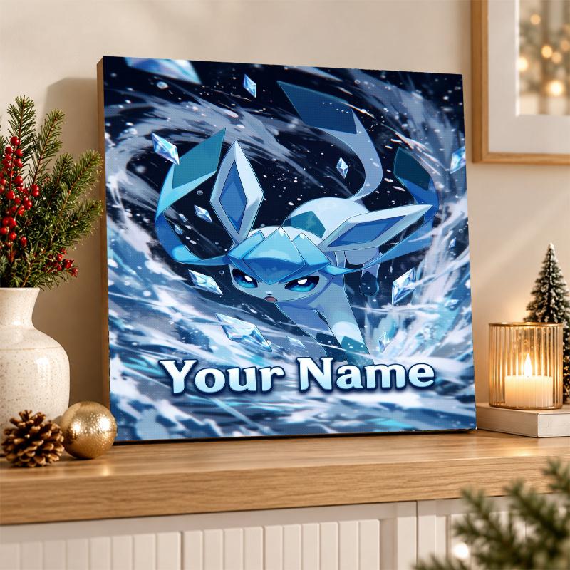 Glaceon Custom Name Diamond Painting Personalized 5D Full Drill DIY Diamond Art Home Decor